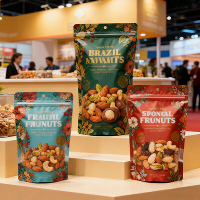 PET AL PE Laminated Matte Standup Ziplock Reseal Bag Support Embossing Print Food Grade Packaging Plasticbag Candy Nuts Flavor