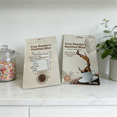 Olive Oil Packaging Plastic Bag Printed Baking Flavor Coffee Powder Moisture Proof Freshkeeping Standup Ziplock Matte Mylar Bag PET VMPET PE Material Structure